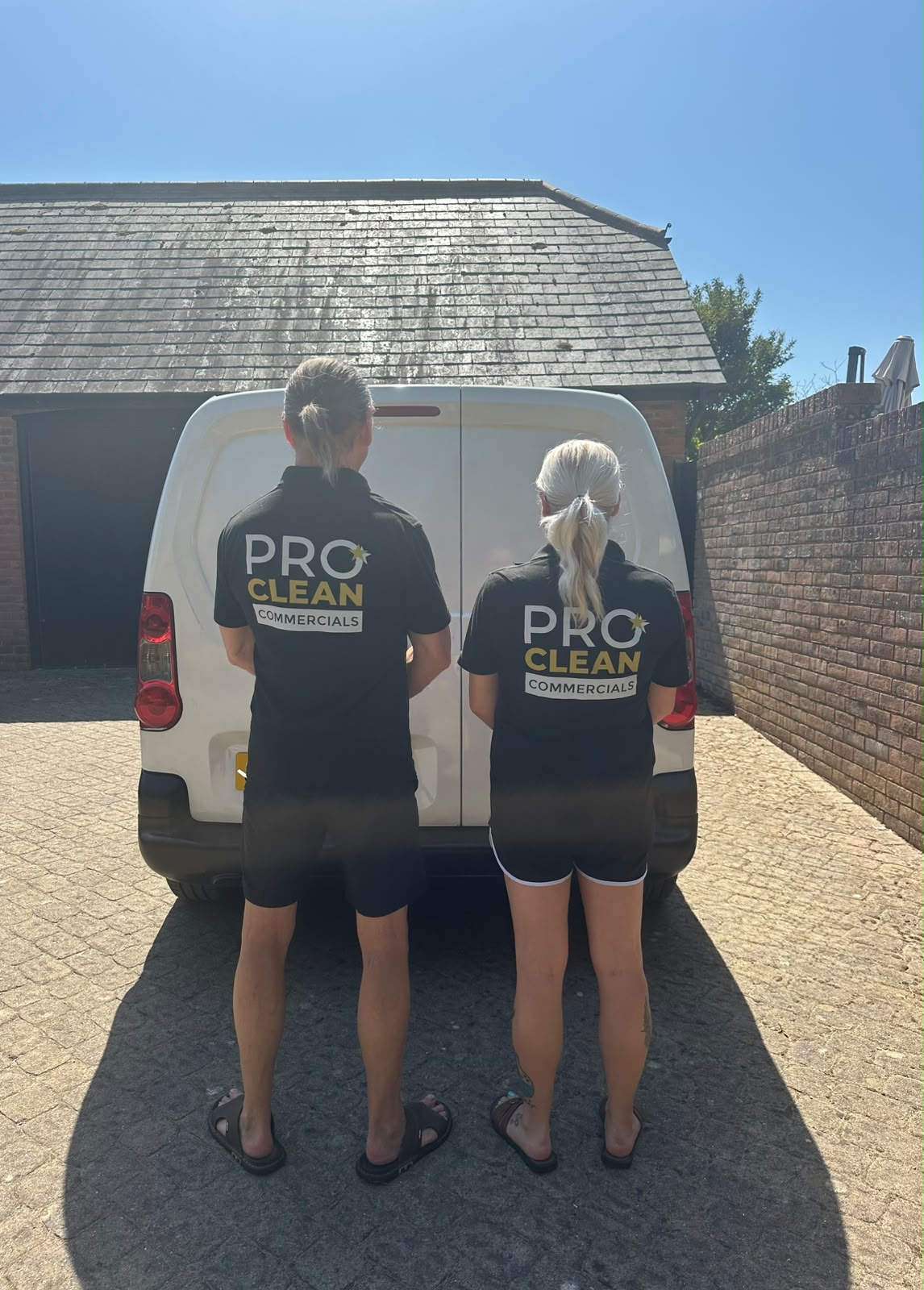 Pro Clean Commercials van and team