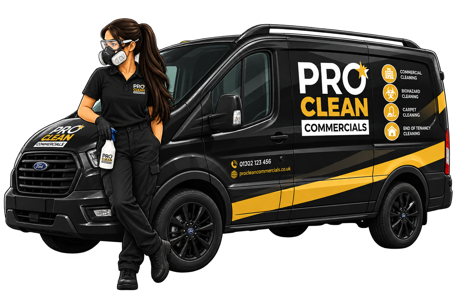 Pro Clean branded van
